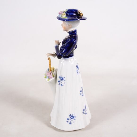Vintage Mary Poppins Porcelain Figure Victorian Lady Woman Statue Art Sculpture - Picture 7 of 12